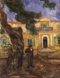 Vincent Van Gogh Tree and Man(in Front of the Asylum of Saint-Paul,St.Remy) China oil painting art
